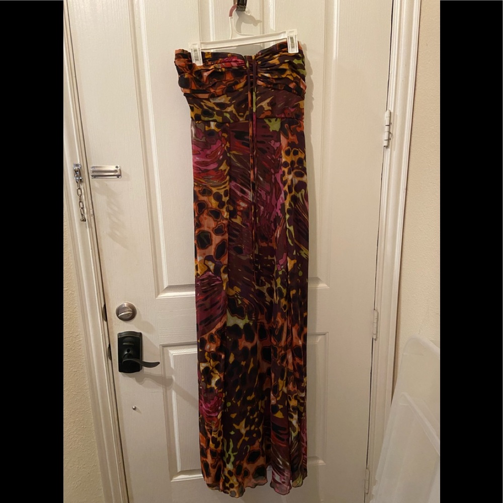 ABS Allen Schwartz long strapless dress